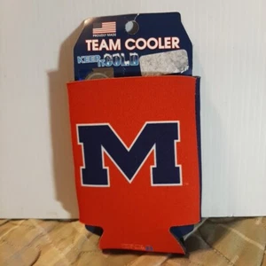 OLEMISS MISSISSIPPI REBELS KOOZIE CAN COOLER FLAT - Picture 1 of 2