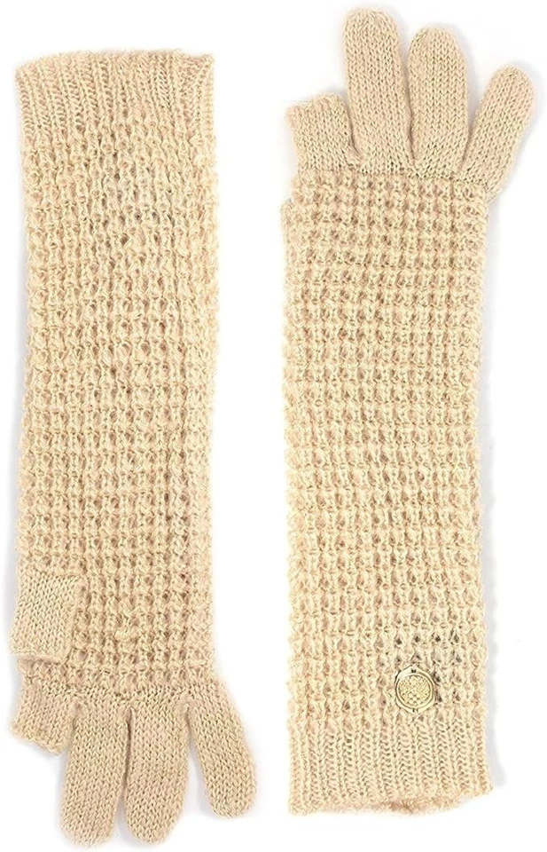 Guantes sin dedos Vince Camuto para mujer de 15 pulgadas con puntada de pliegue de oro rosa perla Foto 1 de 4