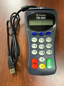 Máquina de tarjetas de crédito terminal First Data FD-100 con teclado FD-10C SOLO NUEVO - Imagen 1 de 3