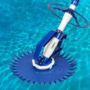 Automatic Swimming Pool Vacuum Cleaner Inground Above Ground & Hose Set Blue - Picture 1 of 12