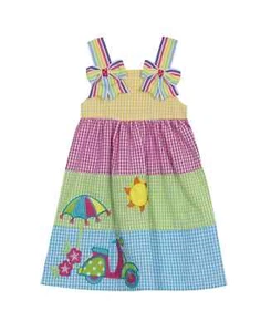 NWT RARE EDITIONS Toddler Girls Summer Applique Seersucker 2-piece Dress Set 24M - Picture 1 of 5