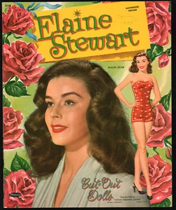 ELAINE STEWART Paper Dolls Whitman #2048 - 1955 UNCUT & MINT - NOT A REPRINT - Picture 1 of 2