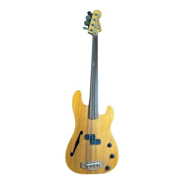 Fender Japan PBAC-100FL Fretless Electric Bass Guitar Natural with