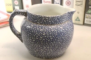 Tams Ware Pottery Blue White Jug 9cm Tall Vintage England Ceramic Pitcher VGC - Picture 1 of 7
