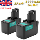 2X Battery For Bosch 7.2V 3.0Ah Ni-MH 2607335153 2607335073 PSR GBM GSR7.2VES-2 