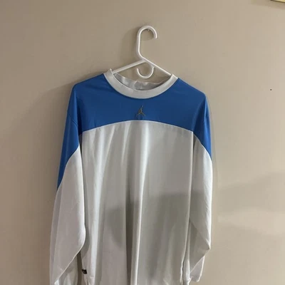 Jordan Jumpman Colorblock Long Sleeve Shirt Blue White Gold - Image 1 of 4