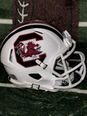 South Carolina Gamecocks Mini Football helmet, (white out) 2024 - Image 1 of 4