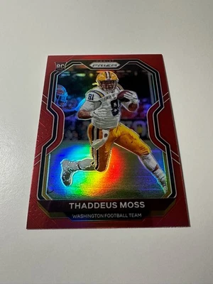 2020 Panini Prizm Thaddeus Moss Retail Red Prizm RC SSP #386 - Image 1 of 2