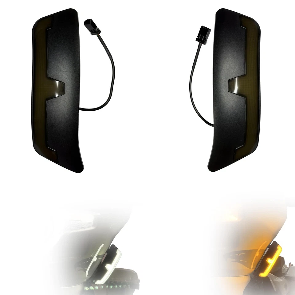 Adjustable Spoiler Windshield Deflectors with LED Lights for Harley 2023-2025... - Image 1 of 4