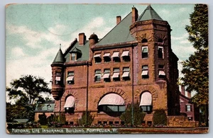 Montpelier Vermont National Life Insurance Building c.1920 Postcard - Picture 1 of 2