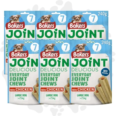 BAKERS PURINA Bakers Joint Delicious Chicken Large 1.44kg (6x240g) - daily joint-support treat