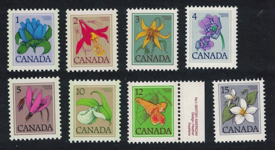 Flowers Small stamps 8v Collection Canada 1977 MNH SG#856-866a - image 1 of 1