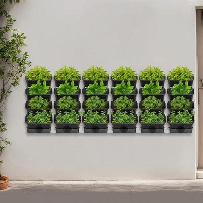 Hanging Vertical Wall Planter, 24-planter Hanging Planter, Vertical Garden Plant - Image 1 of 4