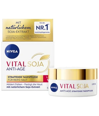 NIVEA VITAL Soja Anti-Age Straffende Tagespflege LSF 15 Soja-Extrakt 50ml - Bild 1 von 4