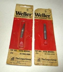 Weller Genuine ETD and ETB Soldering Iron Tips For Models EC1000 & EC2000 New - Picture 1 of 2