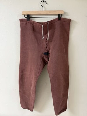 Vintage 1940s Champion Cotton Warm Up Gym Sweatpants Purple Color w/Gusset 36 W - Image 1 of 4