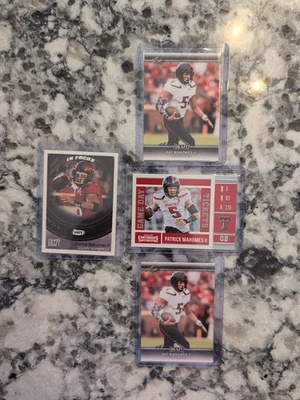 2017 Patrick Mahomes II (RC) Rookie 4 Card Lot  Premier & Leaf Draft Contenders  - Image 1 of 4
