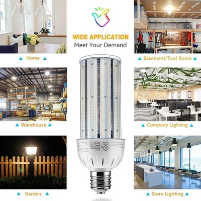 LED Corn Light Bulbs 60W 480V E39 Base For Warehouse Workshop 5000K Daylight - Image 1 of 4