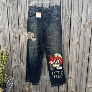 lot 29 luxe marvin the martian denim jeans mens vintage - Picture 1 of 4