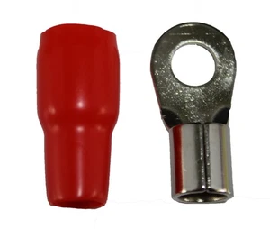 XS Power 5 Stück, rot 4 AWG 10,5 MM Ringklemmen vernickelt XS-RT4L-RD - Bild 1 von 3