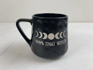 I’M 100% THAT WITCH Phases Of The Moon Hexen Schwarz Keramik Kaffeebecher Tasse - Bild 1 von 4