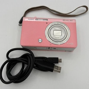 Cámara digital CASIO EXILIM EX-ZR70PK rosa selfie abatible LCD usada de Japón - Imagen 1 de 8