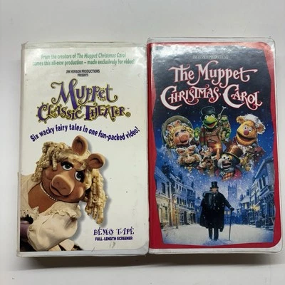 The Muppet Christmas Carol and Muppet Classic Theater VHS Lot Tape Vintage - Image 1 of 4