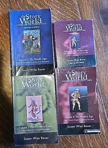 Story of the World Vol 2-4 3 BOOK Set + Vol 4 AUDIO - Picture 1 of 18