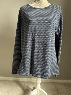 SEASALT 'WHEELHOUSE SWEAT' NAVY/WHITE STRIPE ORGANIC COTTON SIZE 16 - Image 1 of 4