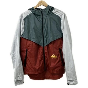 Auth NIKE - Khaki White Red Men's Lightweight Jacket - Picture 1 of 10