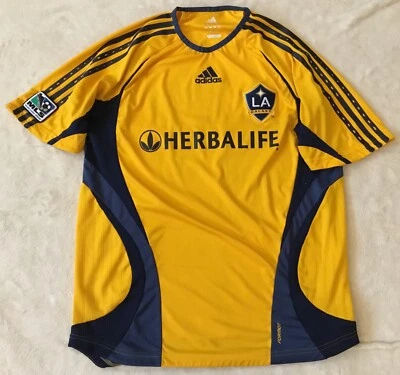 Camiseta Adidas MLS LA Los Angeles Galaxy Adulto David Beckham Dorada RARA USADA EN EXCELENTE ESTADO Foto 1 de 4