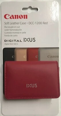 Canon Leather Camera Case Cover IXUS Digital 100 110 120 IS 130 DCC-1200 RED - Image 1 of 3