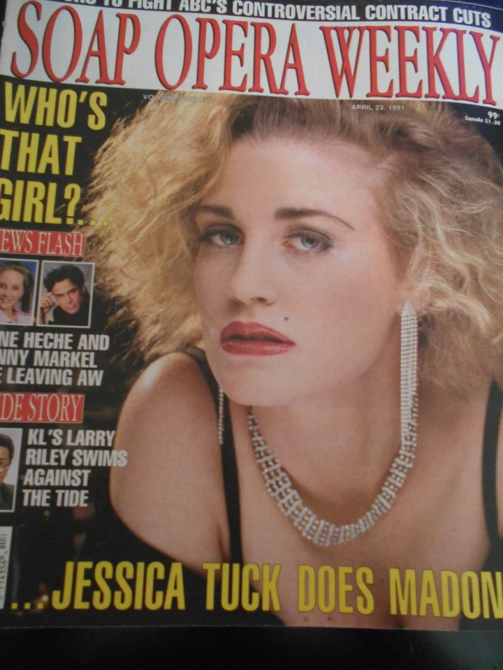 Jessica Tuck, Jill Larson - Soap Opera Weekly Magazine 1991 - Image 1 of 1