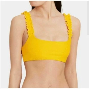 Top de Bikini de Natación Ellejay Lanai Talla S Volantes Espalda Tirantes Amarillo $92 Nuevo con Etiquetas A4 - Imagen 1 de 7