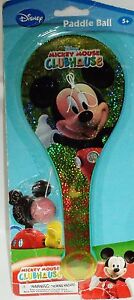 1 New DISNEY Mickey Mouse Club House Paddle Ball Picture Of Mickey NIP