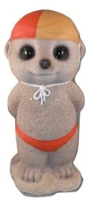 Money Box Statue Ornament Figurine Home Decor - Surf Lifesaver Meerkat - Picture 1 of 6