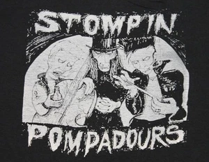 L * thin vtg STOMPIN POMPADOURS t shirt * rockabilly psychobilly punk * 28.207 - Picture 1 of 4