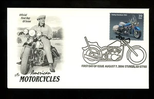 US FDC #4085-4088 Artcraft 2006 Sturgis SD American Motorcycles SET OF 4 - Picture 1 of 8