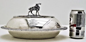 Sterling Silver Tureen Bowl Stag Finial Philadelphia J.E.Caldwell c 1860 - Picture 1 of 10
