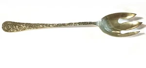 Vintage FLORAL GODFINGER 12” SILVER-PLATED LARGE SERVING FORK - Picture 1 of 8
