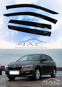 For Skoda Scala 2019-on Window Visor Vent Sun Shade Rain Guard Door Visor - Picture 1 of 6