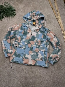 Timberland Anorak Jacket Men S Small Multicolor Camo Pastel Paint Splatter Brush - Picture 1 of 9