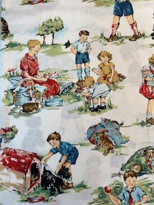 Fabric - RARE Alexander Henry Vintage Kids 1996 Retro Cotton 2 yards 72” L x 44” - Picture 1 of 7