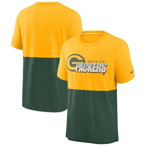 NIKE GREEN BAY PACKERS NFL MENS FAN GEAR COLORBLOCK TRI-BLEND SHIRT XL - Picture 1 of 3