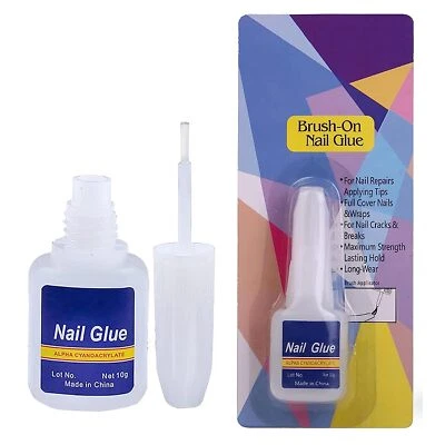 Brush On Nail Glue Nail Glue With Brush Extra Strong Nail Glue Nail Art Craft - Image 1 of 4