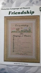 Green Apple Cross Stitch Chart "Victorian Language of Flowers, Friendship" - Picture 1 of 2