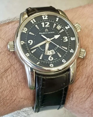 Maurice Lacroix Obra Maestra Reveil Globe MP6388-SS001-330 Calendario Alarma GMT Foto 1 de 4