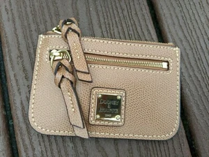 Dooney & Bourke Tan Claremont Small Coin Case * Mini Wallet - Picture 1 of 3