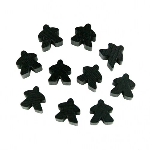 Carcassonne - Meeple - 10er-Set - Wood Black Foto 1 de 1