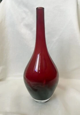 IKEA Salong Vase Johanna Jelinek Handmade Rubinrot 31,4 cm - Bild 1 von 3